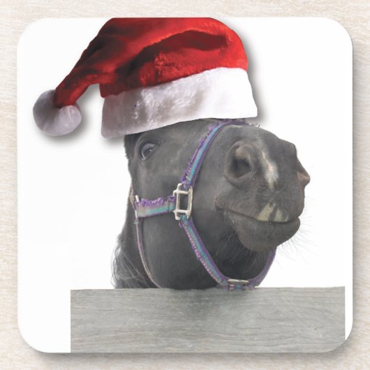 クリスマスサンタハットホース コースター (正面)