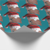 クリスマスサンタハットホース ラッピングペーパー (角)