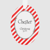 クリスマスサンタハットポメラニア犬(トライカラー)かわいい オーナメント (裏面)