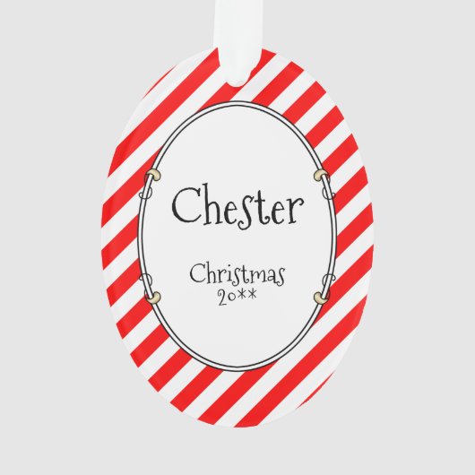 クリスマスサンタハットポメラニア犬(トライカラー)かわいい オーナメント (裏面)