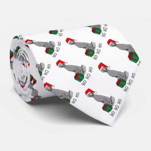 クリスマスサンタハットワイマラードッグ(グレー1)かわいい ネクタイ