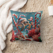 クリスマスサンタハット付きウミガメ クッション (ブランケット)