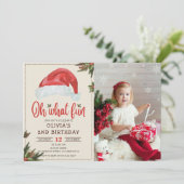 クリスマスサンタハット誕生日パーティーああ何おもしろい 招待状 (スタンド正面)