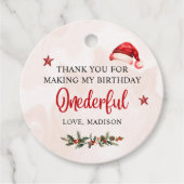 クリスマスサンタハット誕生日パーティー フェイバータグ (正面)