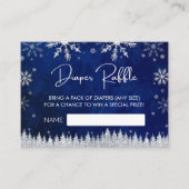 クリスマスサンタハット赤ちゃんシャワーおむつラッフル エンクロージャーカード (正面)