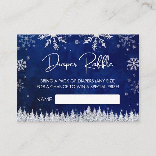 クリスマスサンタハット赤ちゃんシャワーおむつラッフル エンクロージャーカード (正面)