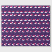 クリスマスサンタハット ラッピングペーパー (フラット)