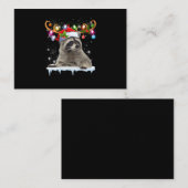 クリスマスサンタハトラクーンパジャマ エンクロージャーカード (正面/裏面)