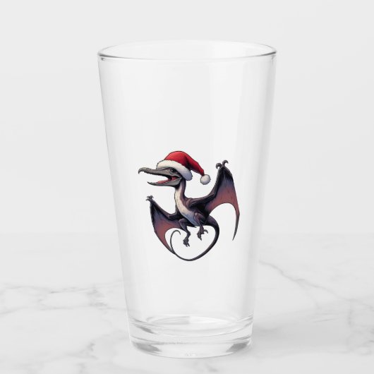 クリスマスサンタハプテロダクティル タンブラーグラス (正面)