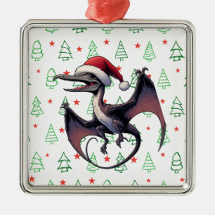 クリスマスサンタハプテロダクティル メタルオーナメント