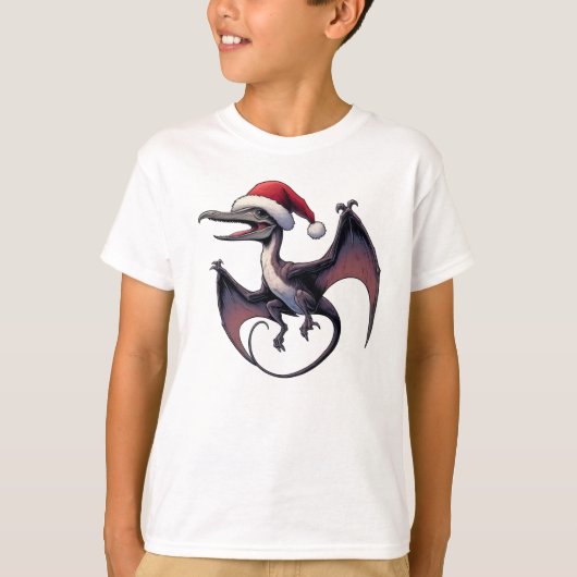 クリスマスサンタハプテロダクティル Tシャツ (正面)