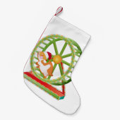 クリスマスサンタハムスター スモールクリスマスストッキング (正面 (吊り時))