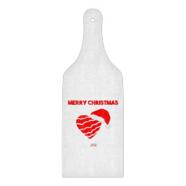 クリスマスサンタハートガラス切断板パドル カッティングボード