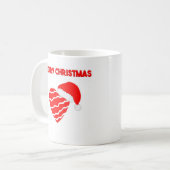クリスマスサンタハートコーヒーマグ コーヒーマグカップ (正面左)