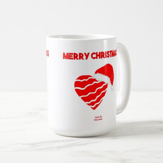 クリスマスサンタハートコーヒーマグ コーヒーマグカップ (正面右)