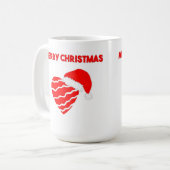クリスマスサンタハートコーヒーマグ コーヒーマグカップ (正面左)