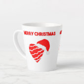 クリスマスサンタハートスモールラテマグ カフェラテマグ (左アングル)