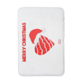 クリスマスサンタハートメディアバスマット バスマット (正面縦)