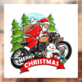 クリスマスサンタバイクもしくは自転車に乗る人ウィンドウロック ウィンドウサイン (シート2)