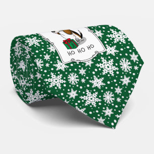 クリスマスサンタバセットハウンド（トリカラー1）かわいい ネクタイ