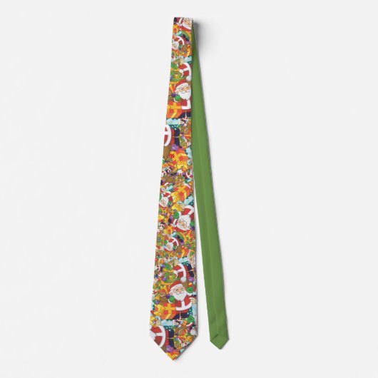 クリスマスサンタバッグズプレゼントホリデイ ネクタイ (正面)