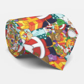 クリスマスサンタバッグズプレゼントホリデイ ネクタイ (ロール)