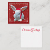 クリスマスサンタバニーシーズンのグリーティングカード ノートカード (正面/裏面)