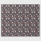 クリスマスサンタバンニースルーマニア国旗の色 ラッピングペーパー (フラット)