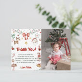 クリスマスサンタバースデーパーティーの写真 サンキューカード (スタンド正面)