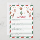 クリスマスサンタパパのジョーク赤ちゃんシャワーゲームカード 招待状 (正面)