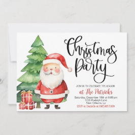 クリスマスサンタパーティの招待状 招待状