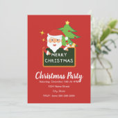 クリスマスサンタパーティの招待状 招待状 (スタンド正面)