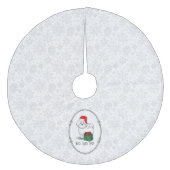 クリスマスサンタビコンフリースドッグかわいい フリース ツリースカート (正面)