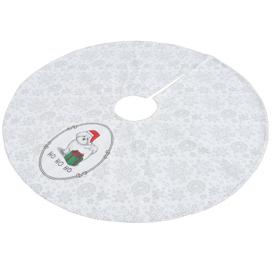 クリスマスサンタビコンフリースドッグかわいい フリース ツリースカート (アングル)