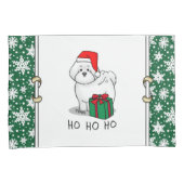 クリスマスサンタビコンフリースドッグかわいい 枕カバー (正面右)