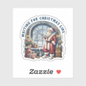 クリスマスサンタビニールのステッカーを待っている シール (シート)