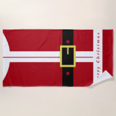 クリスマスサンタビーチタオル ビーチタオル (正面)