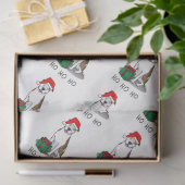 クリスマスサンタピットブル（リットブリンドルホワイト3）かわいい 薄葉紙 (ギフト)