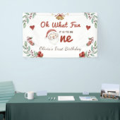 クリスマスサンタファースト誕生日バナー 横断幕 (トレードショー)