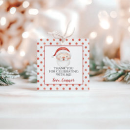 クリスマスサンタファースト誕生日メッセージカード フェイバータグ