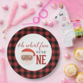 クリスマスサンタファースト誕生日紙プレート ペーパープレート (パーティー)