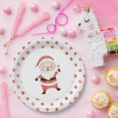 クリスマスサンタファースト誕生日紙プレート ペーパープレート (パーティー)