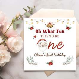 クリスマスサンタファースト誕生日 スタンダードカクテルナプキン