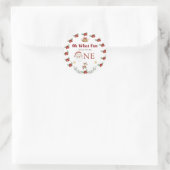 クリスマスサンタファースト誕生日 ラウンドシール (バッグ)