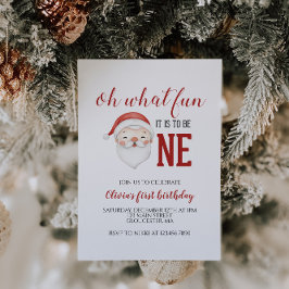 クリスマスサンタファースト誕生日 招待状