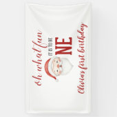 クリスマスサンタファースト誕生日 横断幕 (縦)