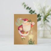 クリスマスサンタフェアリー葉書 ポストカード (スタンド正面)