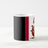 クリスマスサンタフクロウ コーヒーマグカップ (中央)