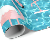 クリスマスサンタフラミンゴ ラッピングペーパー (ロールコーナー)