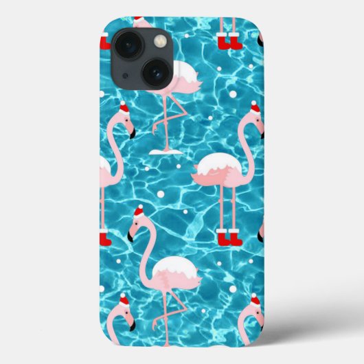 クリスマスサンタフラミンゴ Case-Mate iPhoneケース (裏面)